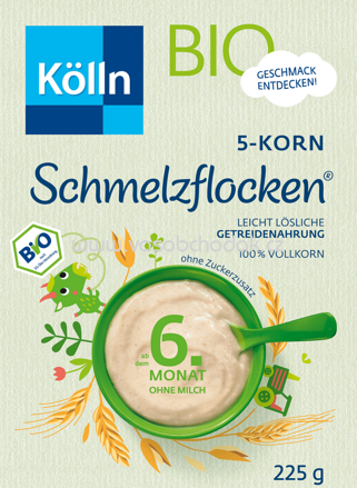 Kölln Getreidebrei Schmelzflocken 5-Korn, ab 6. Monat, 225g