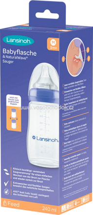 Lansinoh Babyflasche NaturalWave, ab 3 Monaten, 240ml, 1 St