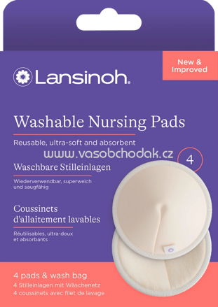 Lansinoh Stilleinlagen waschbar, 4 St