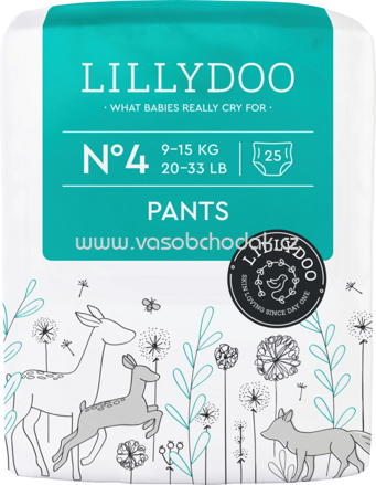 Lillydoo Baby Pants Gr. 4, 9-15 kg, 25 St