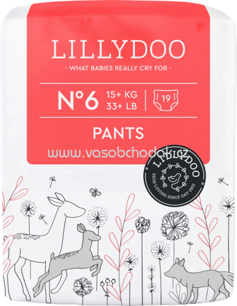 Lillydoo Baby Pants Gr. 6,15+ kg, 19 St