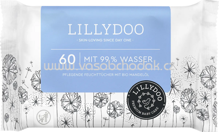 Lillydoo Feuchttücher mit 99% Wasser, 60 St