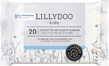 Lillydoo Feuchttücher Kinder Gesicht & Hände, 20 St