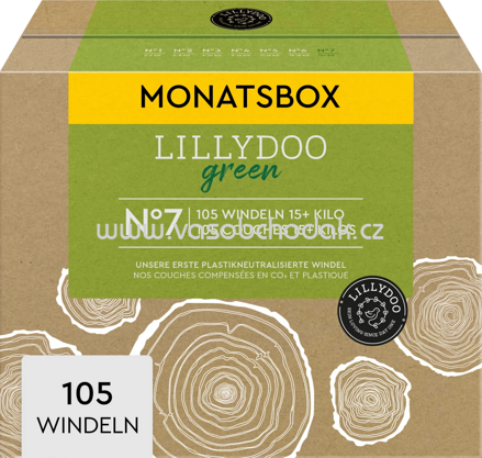 Lillydoo Windeln green Gr. 7, 15+ kg, Monatsbox, 105 St