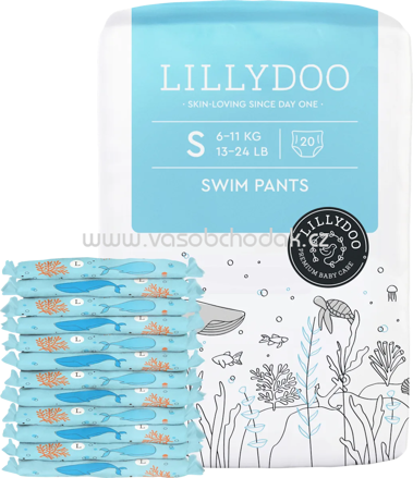 Lillydoo Schwimmwindeln Größe S, 6-11 kg, 20 St
