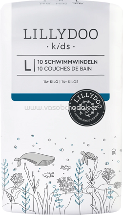 Lillydoo Schwimmwindeln Größe L, 14+ kg, 10 St