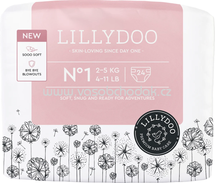 Lillydoo Windeln Gr. 1, 2-5 kg, 24 St