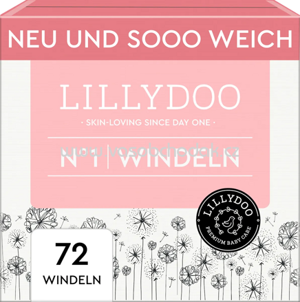 Lillydoo Windeln Gr. 1, 2-5 kg, Halbmonatsbox, 72 St