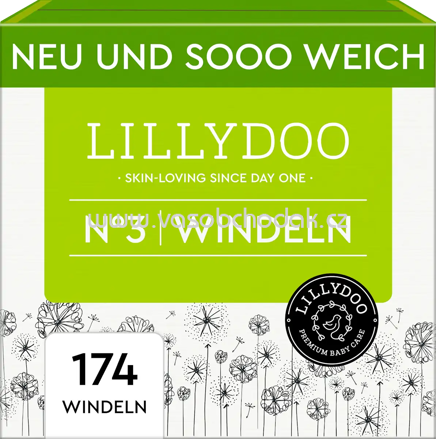 Lillydoo Windeln Gr. 3, 6- 10 kg, Monatsbox, 174 St