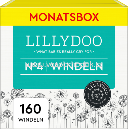 Lillydoo Windeln Gr. 4, 9-14 kg, Monatsbox, 160 St