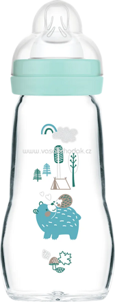 mam Babyflasche aus Glas Feel Good matt, grün, von Geburt an, 260 ml, 1 St