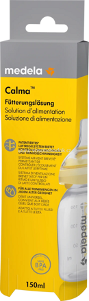 Medela Babyflasche mit Calma-Trinksauger, gelb, 0-6 Monate, 150ml, 1 St