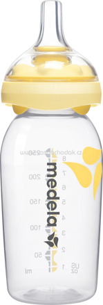 Medela Babyflasche mit Calma-Trinksauger, gelb, 0-6 Monate, 250ml, 1 St