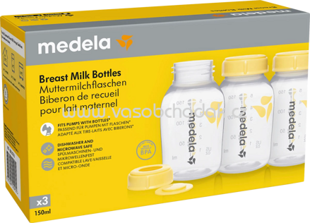 Medela Flaschenset für Muttermilch (je 150ml), 3 St