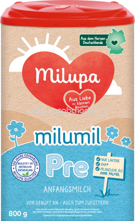 Milupa Anfangsmilch Pre Milumil, von Geburt an, 800g