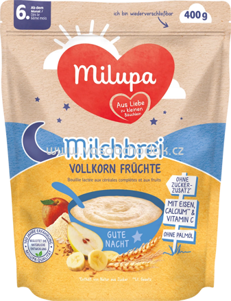 Milupa Milchbrei Vollkorn Früchte, ab 6. Monat, 400g