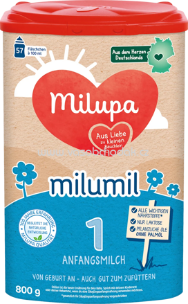 Milupa Anfangsmilch 1 Milumil, von Geburt an, 800g