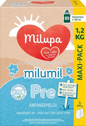 Milupa Anfangsmilch Pre Milumil, von Geburt an, 1,2 kg