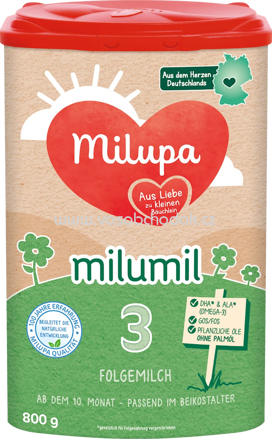 Milupa Folgemilch 3 Milumil, ab 10. Monat, 800g
