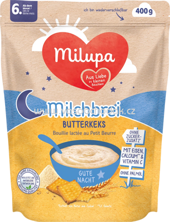 Milupa Milchbrei Butterkeks, ab dem 6. Monat, 400g