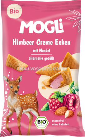 MOGLi Himbeer Creme Ecken mit Mandel, ab 3 Jahren, 30g