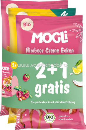 MOGLi Creme Ecken Himbeere & Zitrone, ab 3 Jahren, 3x30g