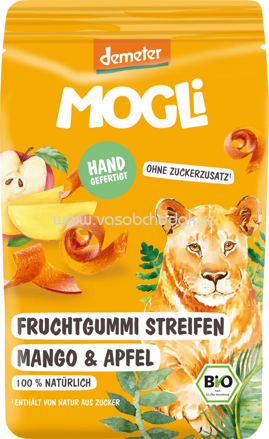 MOGLi Frucht Streifen Mango & Apfel, ab 3 Jahren, 25g