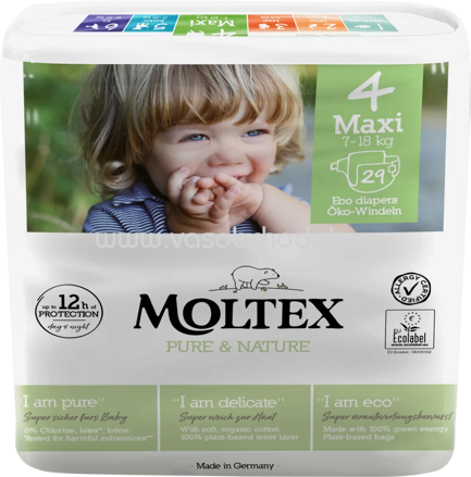 Moltex Windeln Pure & Nature Gr. 4 Maxi, 7-18 kg, 29 St