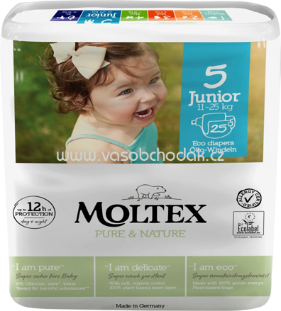 Moltex Windeln Pure & Nature Größe 5 Junior, 11-25 kg, 25 St