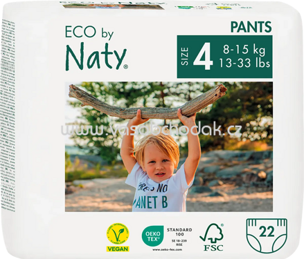 Naty Baby Pants ECO Gr. 4, 8-15 kg, 22 St