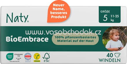 Naty Windeln BioEmbrace Gr. 5, 11-25 kg, 40 St