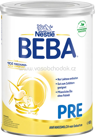 Nestlé BEBA Anfangsmilch Pre von Geburt an, 800g