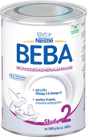 Nestlé BEBA Spezialnahrung Frühgeborenen 2 von Geburt an, 400g