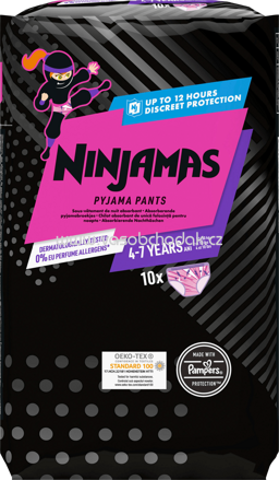Ninjamas Pyjama Pants Mädchen 4-7 Jahre, 10 St