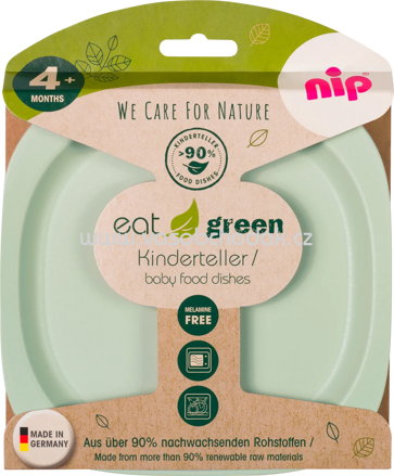 Nip Teller eat green grün, 2 St