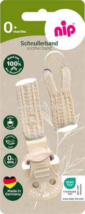 Nip Schnullerband stay green braun, 1 St