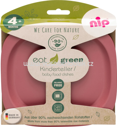Nip Teller Eat Green rot, 2 St