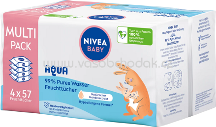 NIVEA BABY Feuchttücher 99% Aqua (4x57 St), 228 St