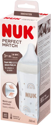 NUK Babyflasche Perfect Match, beige, ab 3 Monaten, 260 ml, 1 St