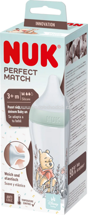 NUK Babyflasche Perfect Match Winnie Pooh, mint, ab 3 Monaten, 260 ml, 1 St