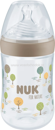 Nuk Babyflasche for Nature Silikon, Gr. M, braun, 0-6 Monate, 260 ml, 1 St