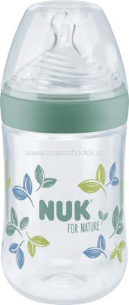 Nuk Babyflasche for Nature Silikon, Gr. M, grün, 0-6 Monate, 260 ml, 1 St