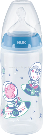 Nuk Babyflasche Temperatur Control blau, Silikon, 6-18 Monate, 300 ml, 1 St