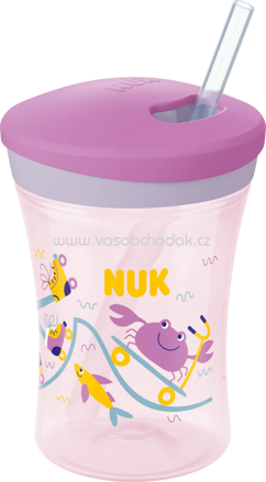Nuk Flasche Evolution Action Cup, pink, 230 ml, 1 St