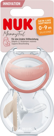 NUK Schnuller Mommy Feel Silikon, rosa/creme, Gr.1, 0-9 Monate, 2 St