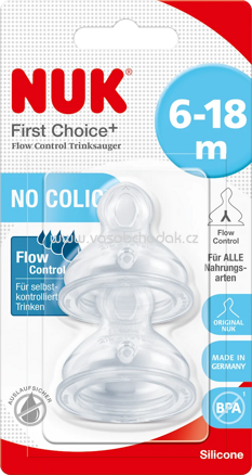 NUK Trinksauger First Choice+ Silikon 6-18 Monate, 2 St