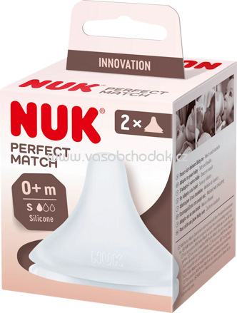 NUK Trinksauger Perfect Match Silikon, Gr. S ab 0 Monate, 2 St