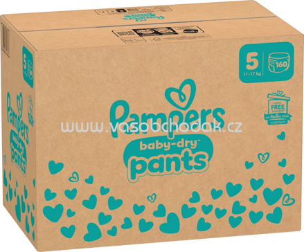 Pampers Baby Pants Baby Dry Gr.5 Junior, 11-17 kg, Monatsbox, 160 St