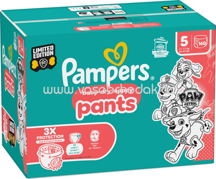 Pampers Baby Pants Baby Dry Gr.5 Junior, 11-17 kg, Limited Edition Paw Patrol, Monatsbox, 160 St
