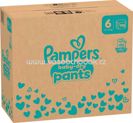 Pampers Baby Pants Baby Dry Gr.6 Extra Large, 14-19 kg, Monatsbox, 138 St